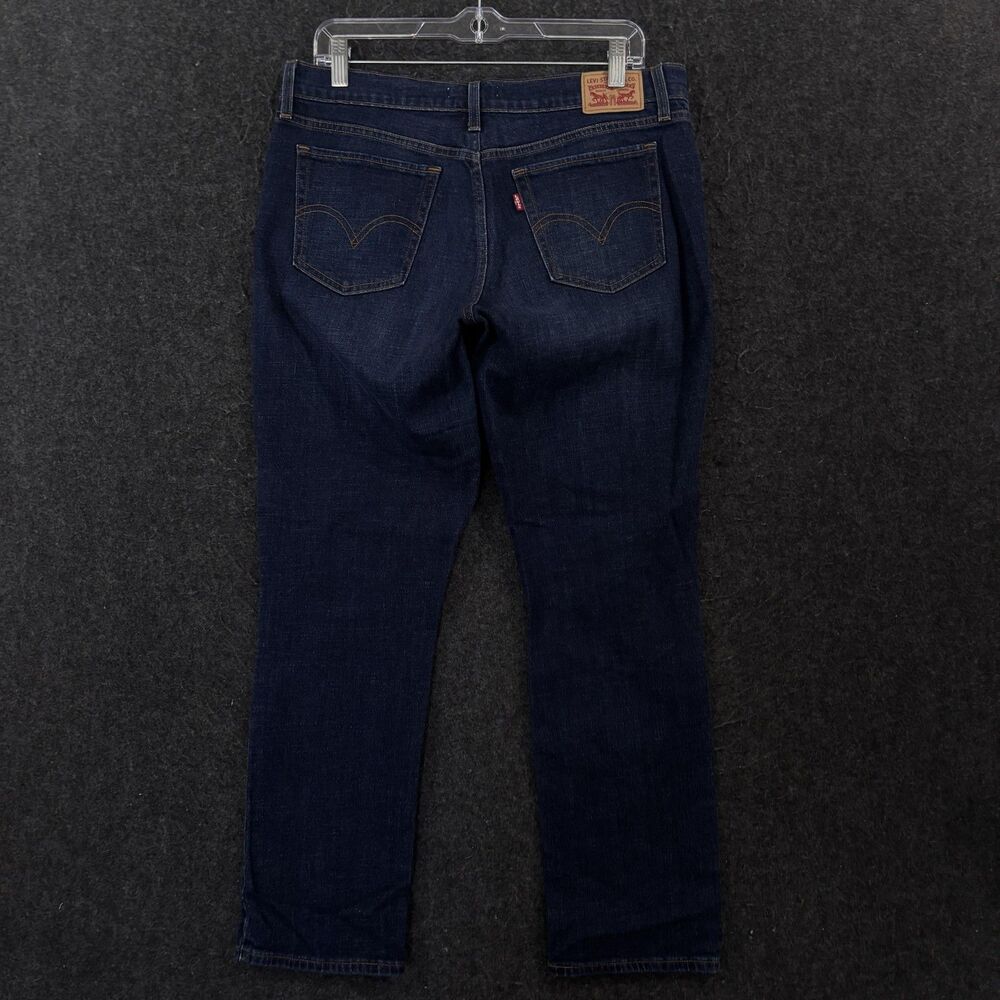 Levis 414 Relaxed Straight Jeans Women's 29x28 Blue Dark Wash Mid Rise Denim - Picture 3 of 10